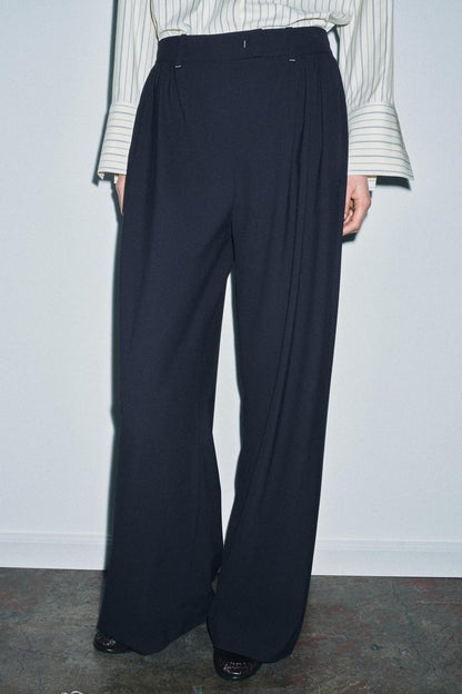 Pantalon à plis à jambe large ZW Collection