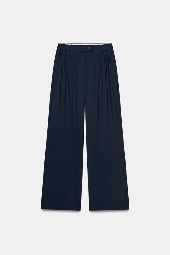 Pantalon à plis à jambe large ZW Collection