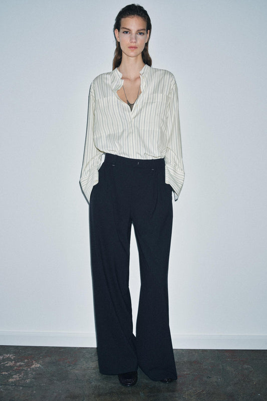 Pantalon à plis à jambe large ZW Collection