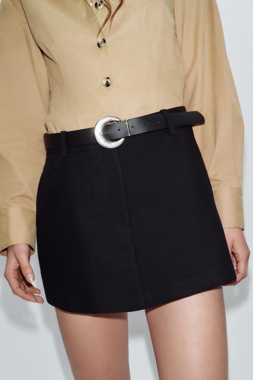 Jupe-culotte avec ceinture
