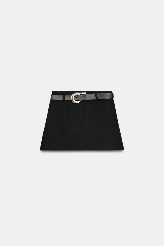 Jupe-culotte avec ceinture