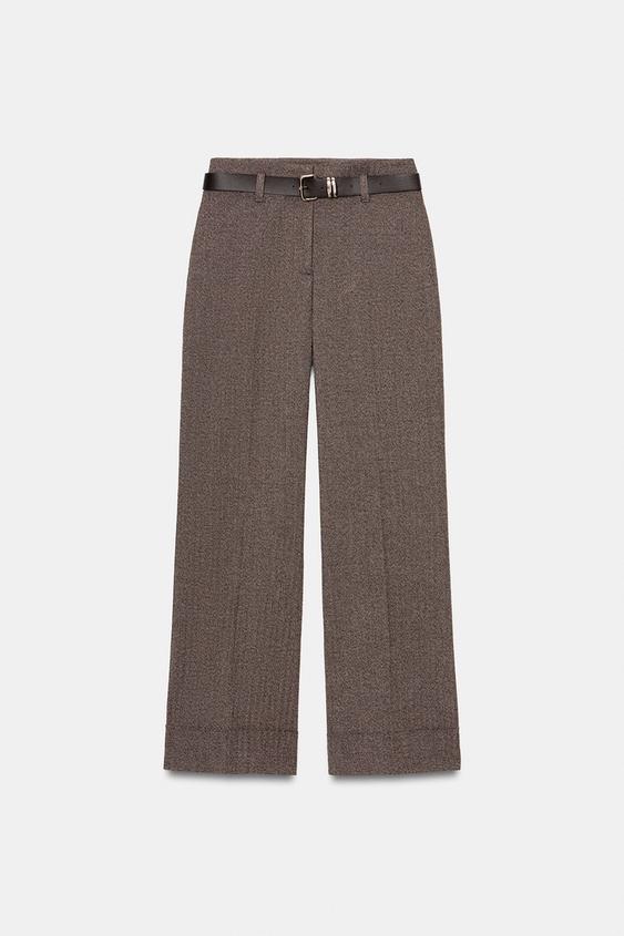 Pantalon chevrons avec ceinture