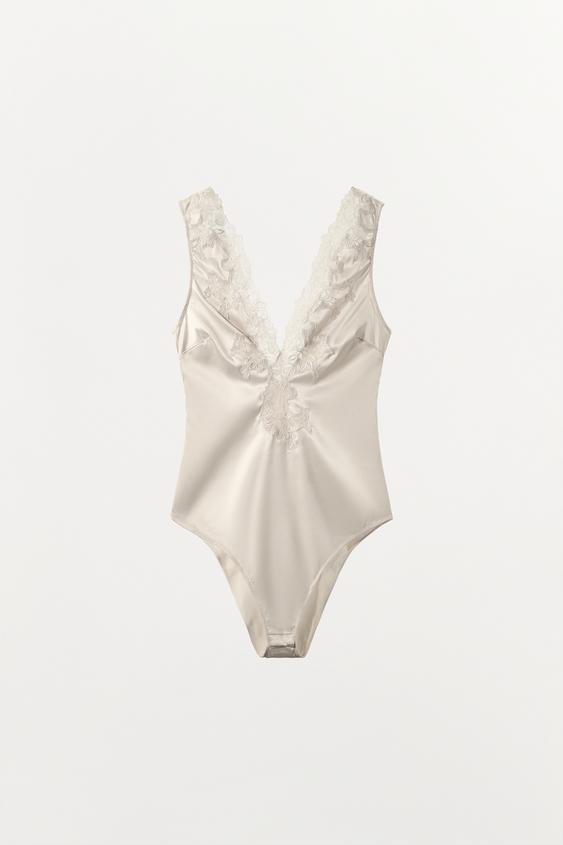 Body satiné en dentelle ZW Collection