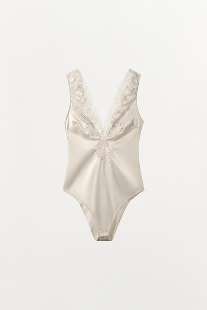 Body satiné en dentelle ZW Collection