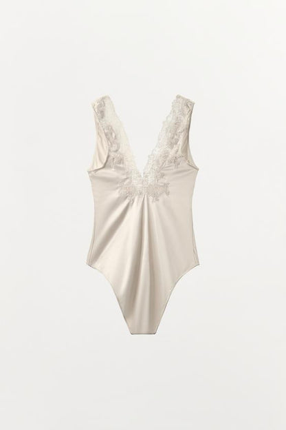 Body satiné en dentelle ZW Collection