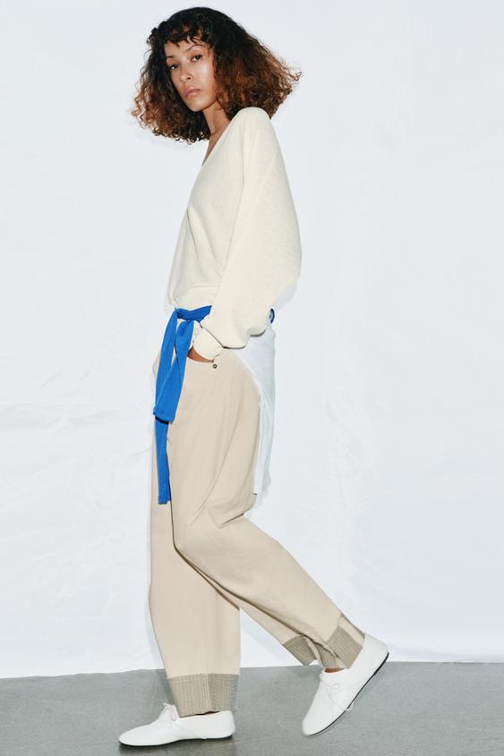 Pull en maille à décolleté en V
