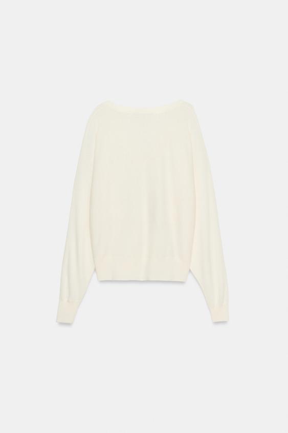 Pull en maille à décolleté en V