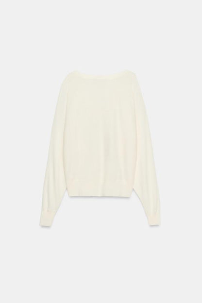 Pull en maille à décolleté en V