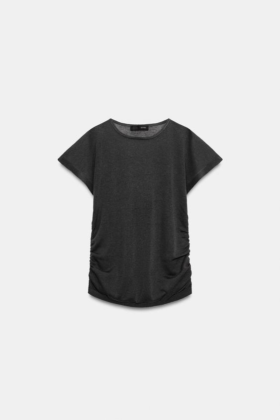 Top drapé en maille