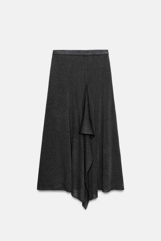 Jupe midi en maille
