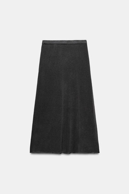 Jupe midi en maille