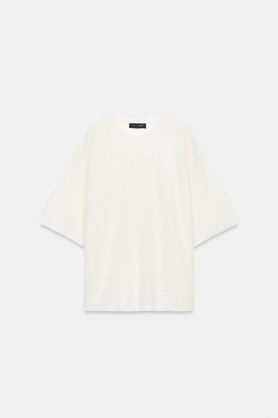 Pull oversize en maille structurée