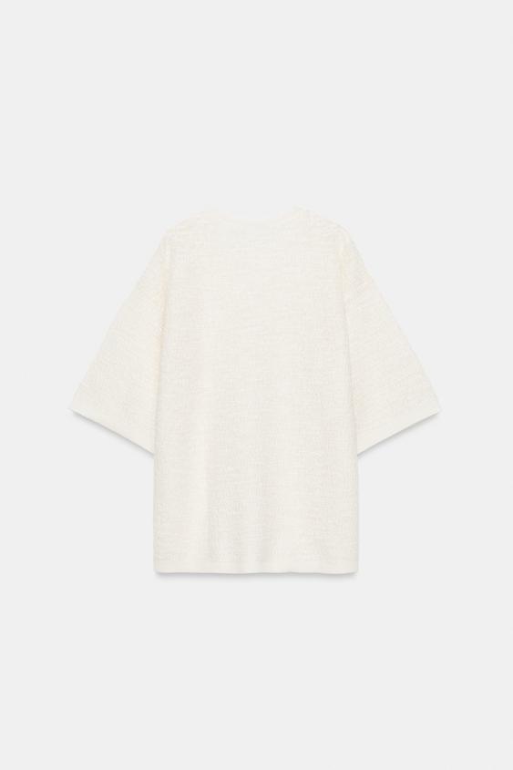 Pull oversize en maille structurée