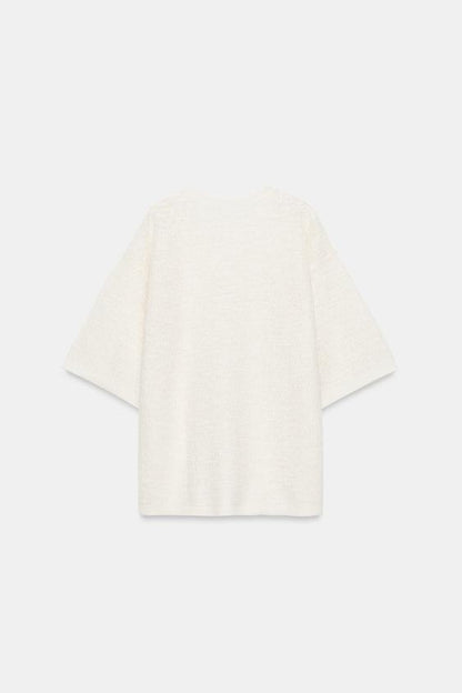 Pull oversize en maille structurée