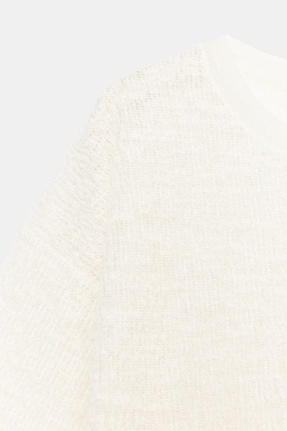 Pull oversize en maille structurée