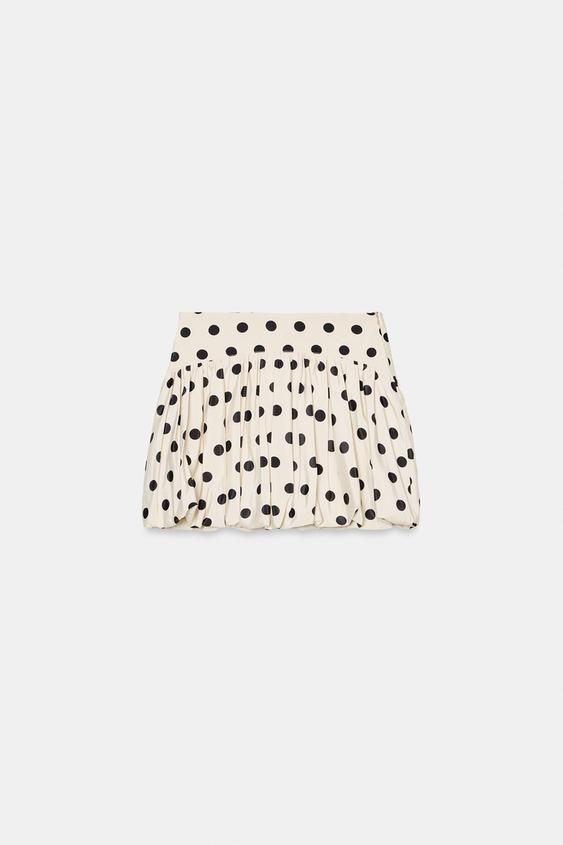 Jupe-culotte ballon à pois