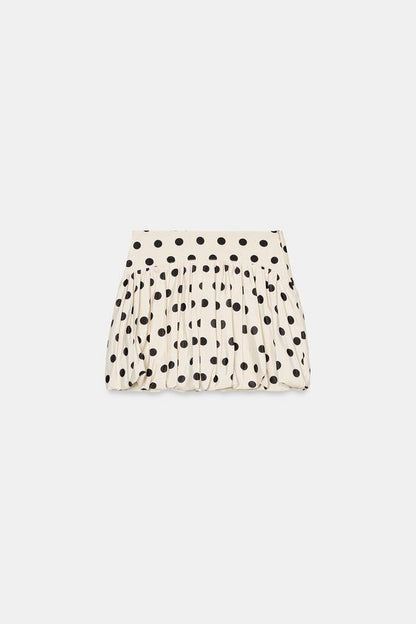 Jupe-culotte ballon à pois