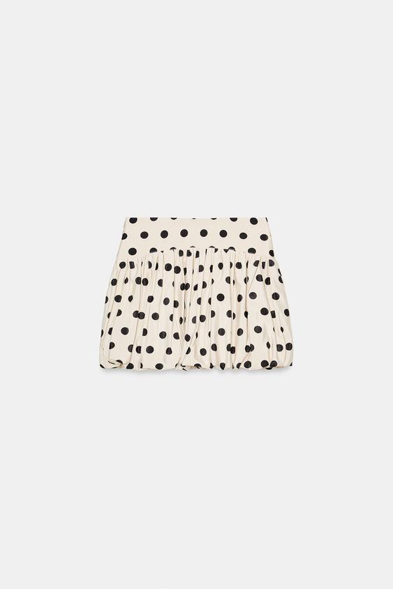 Jupe-culotte ballon à pois
