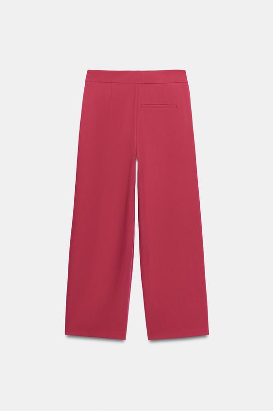 Pantalon carotte à plis