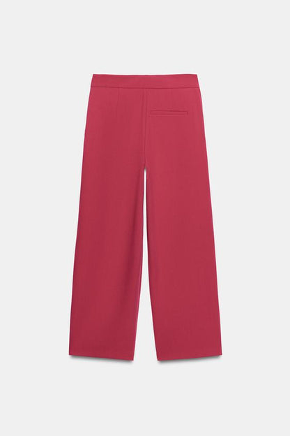 Pantalon carotte à plis