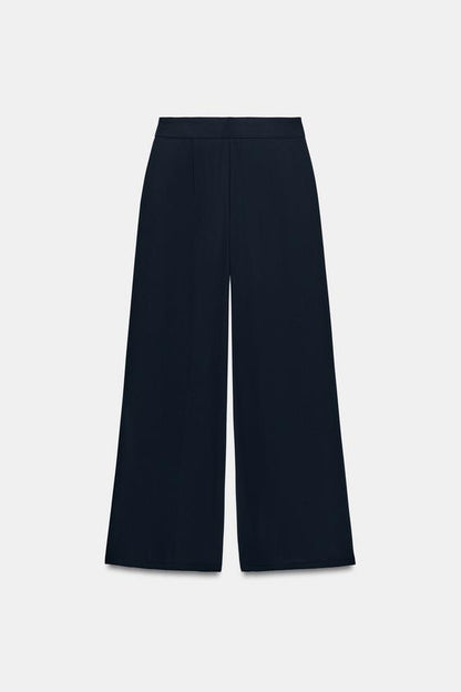 Pantalon palazzo à bouton doré