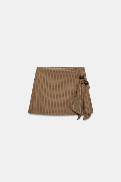 Jupe-culotte avec nœud à perles