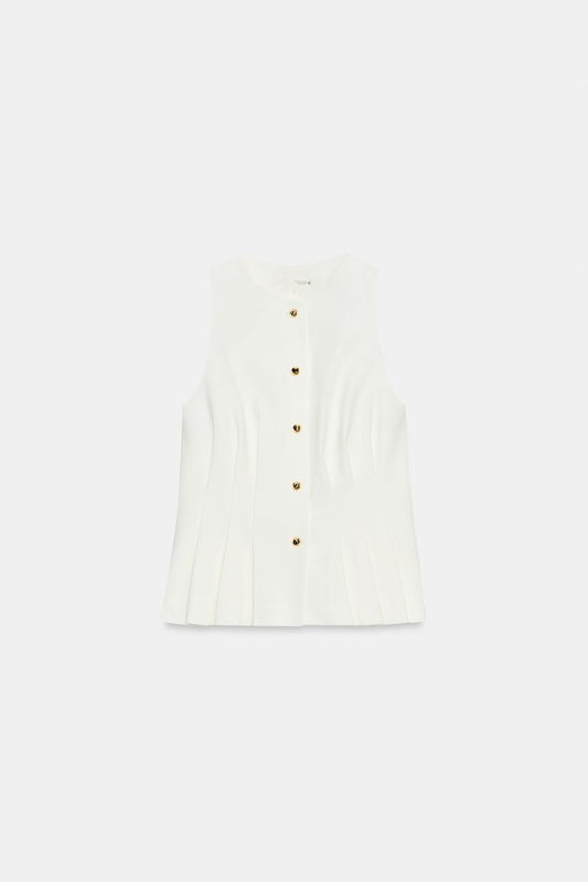 Gilet peplum à pinces