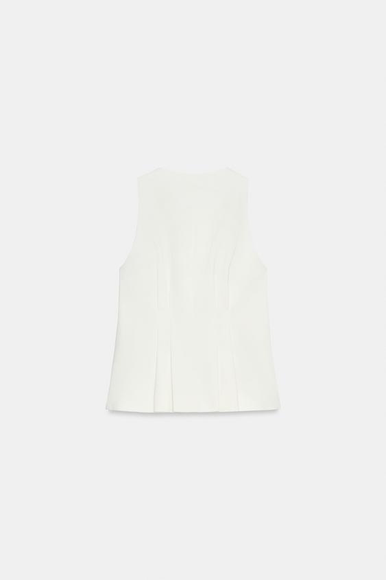 Gilet peplum à pinces