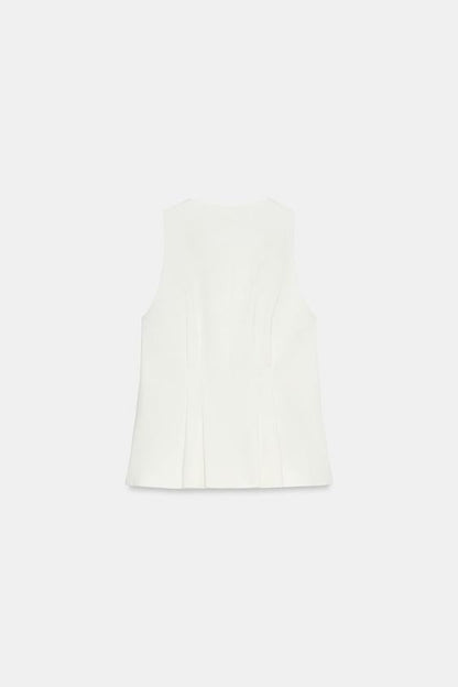 Gilet peplum à pinces