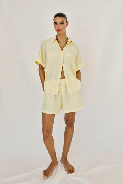 Short fluide à taille élastique