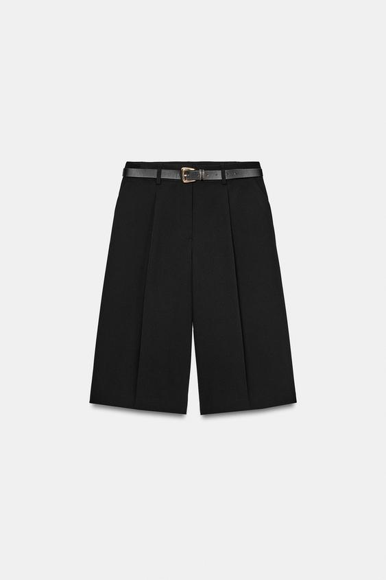 Bermuda long avec ceinture