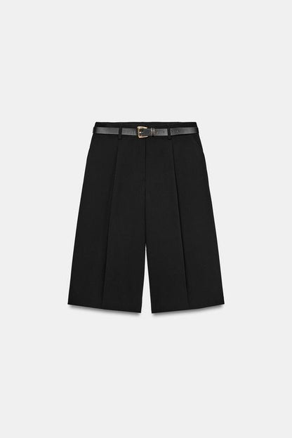 Bermuda long avec ceinture
