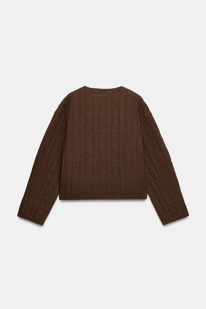 Veste matelassée texturée en lin