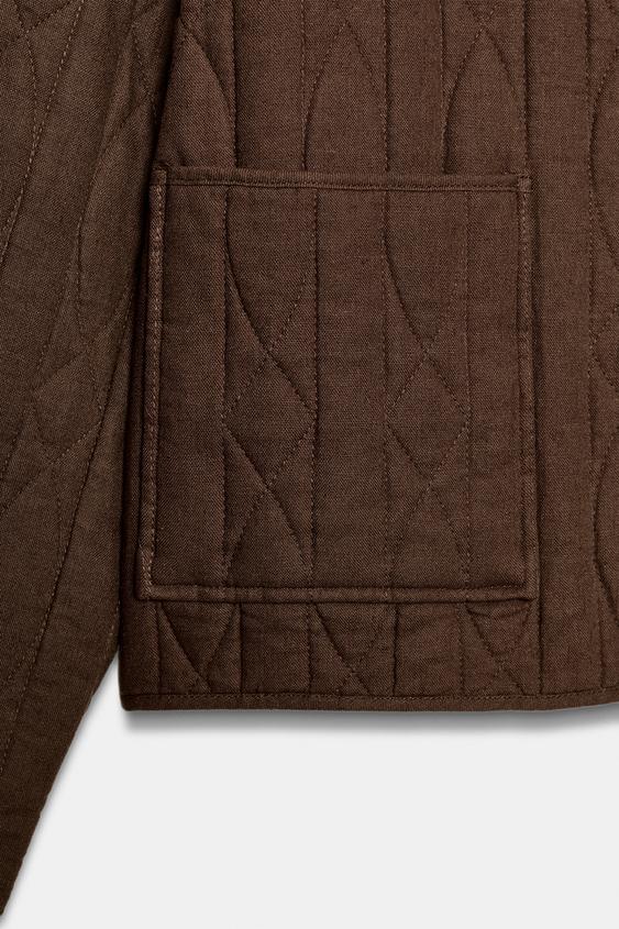Veste matelassée texturée en lin