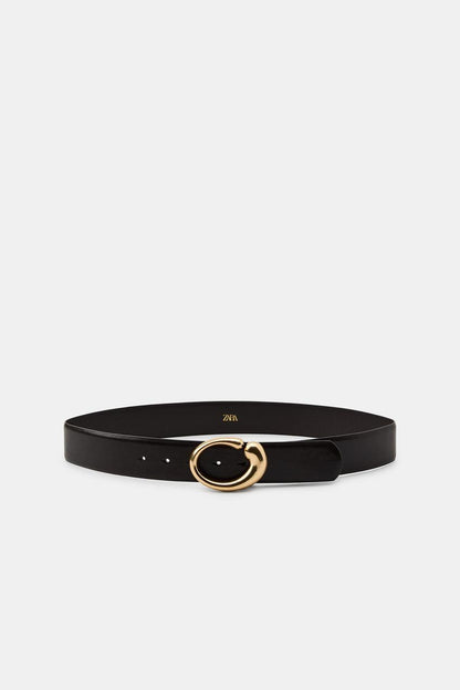 Ceinture 100 % cuir à boucle ovale
