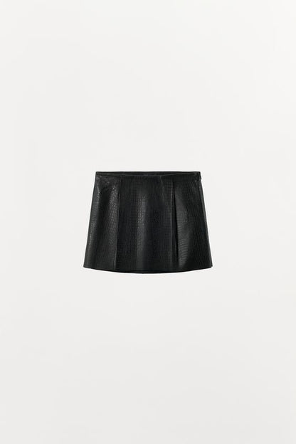 Jupe mini 100 % cuir