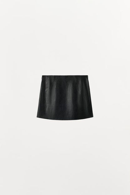 Jupe mini 100 % cuir