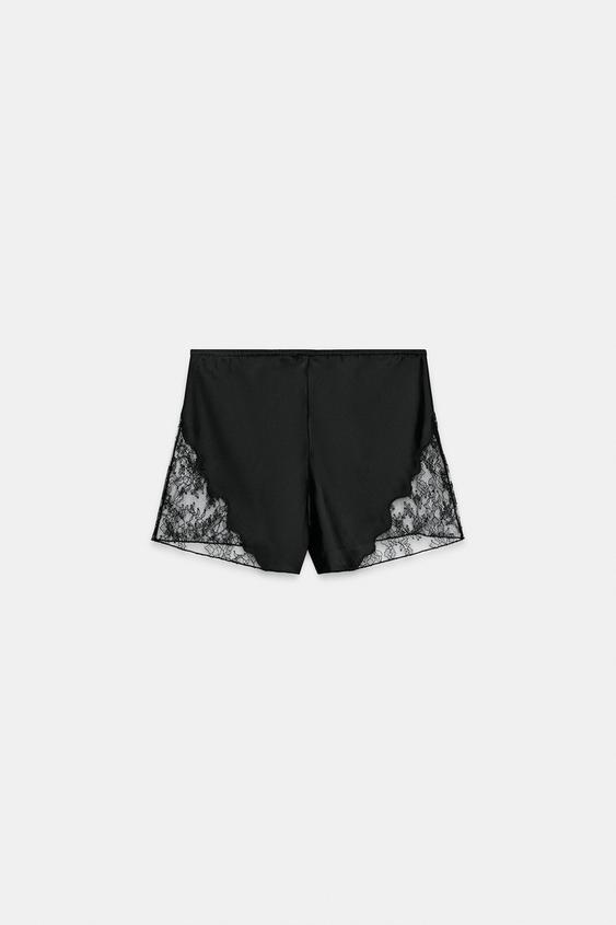 Short satiné en dentelle ZW Collection