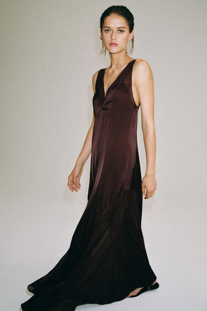 Robe longue satinée ZW Collection