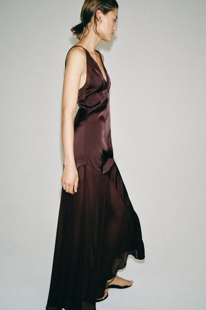 Robe longue satinée ZW Collection