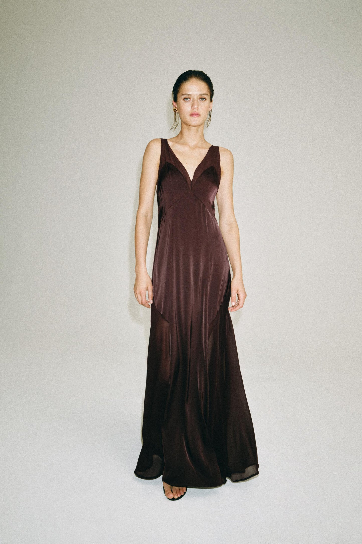 Robe longue satinée ZW Collection