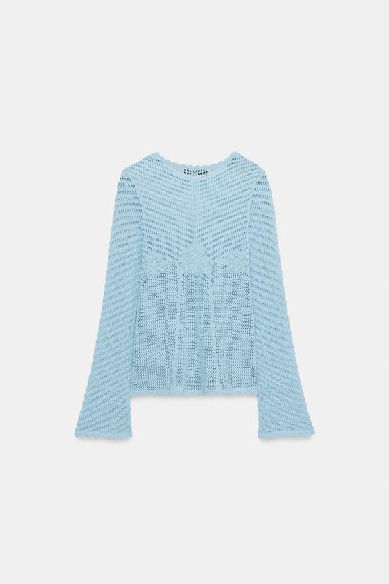 Pull en maille à manches évasées