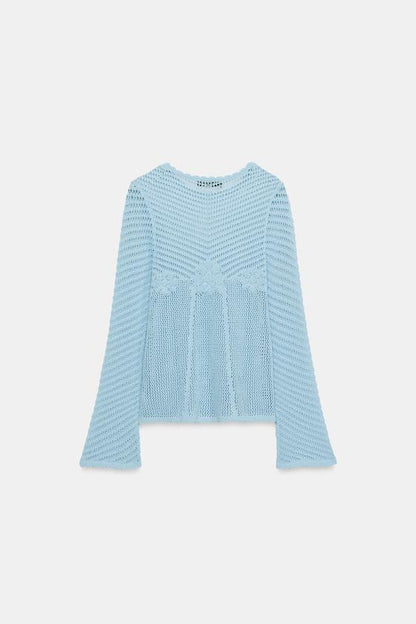 Pull en maille à manches évasées