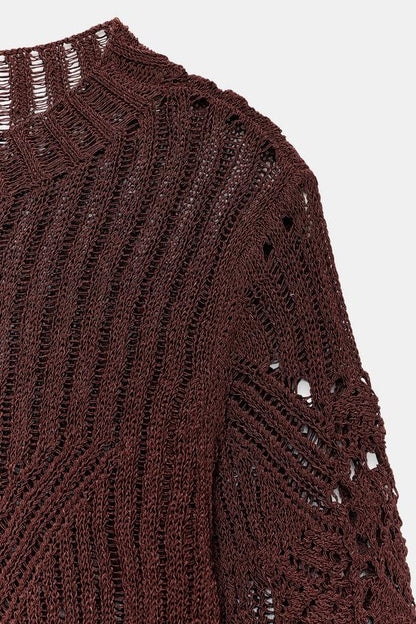 Pull en maille à manches courtes