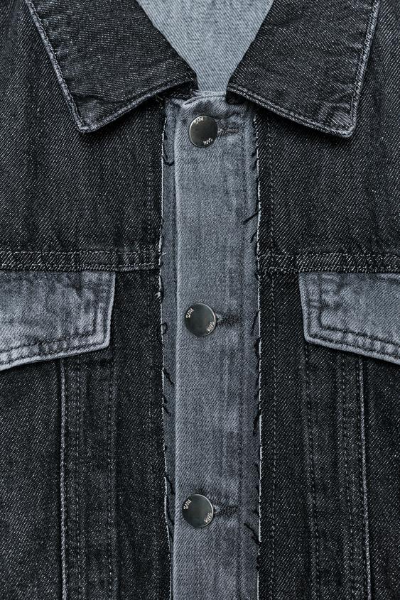 Blouson Z1975 court en denim contrasté