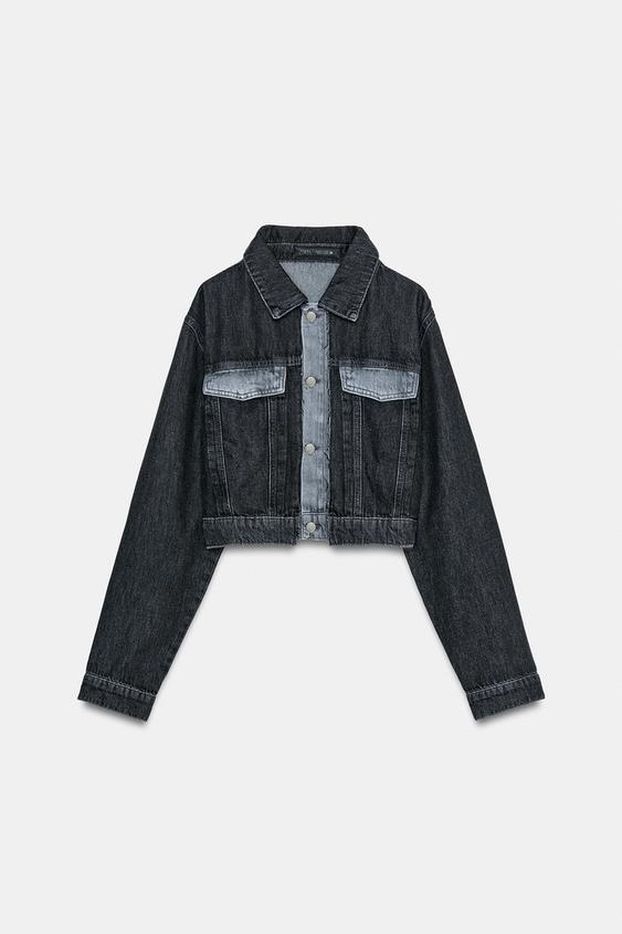 Blouson Z1975 court en denim contrasté