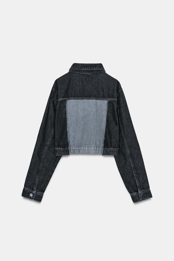Blouson Z1975 court en denim contrasté