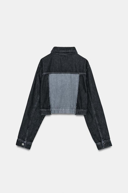 Blouson Z1975 court en denim contrasté