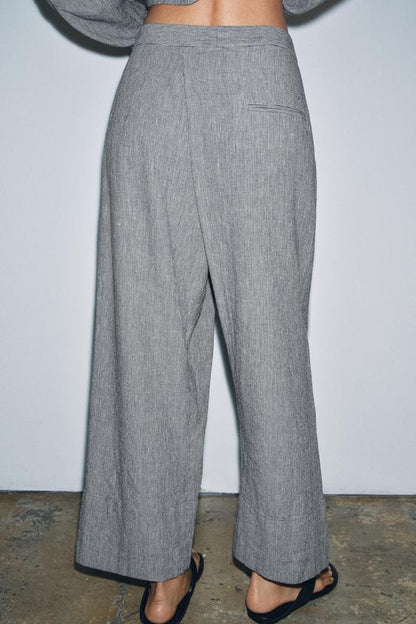 Pantalon paréo pied-en-poule ZW Collection