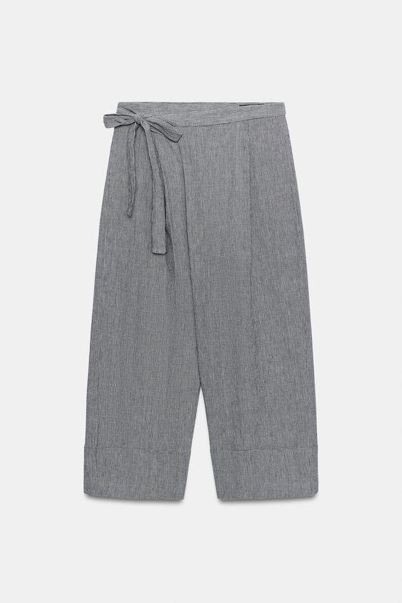 Pantalon paréo pied-en-poule ZW Collection